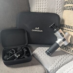 Chirogun Silver Massage Gun with Attachments
